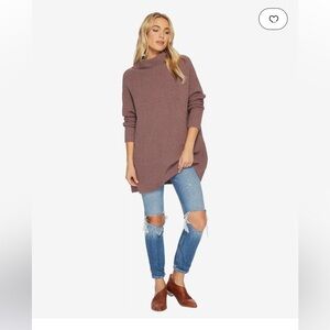 Free People Ottoman Slouchy Tunic Sweater - Taupe